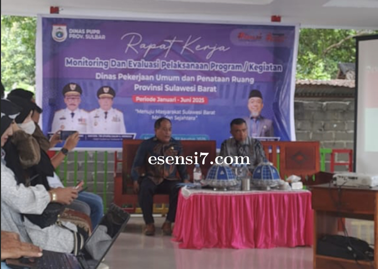 Dinas PUPR Sulbar Gelar Rapat Kerja : Monev Pelaksanaan Program Triwulan I dan II Tahun 2025