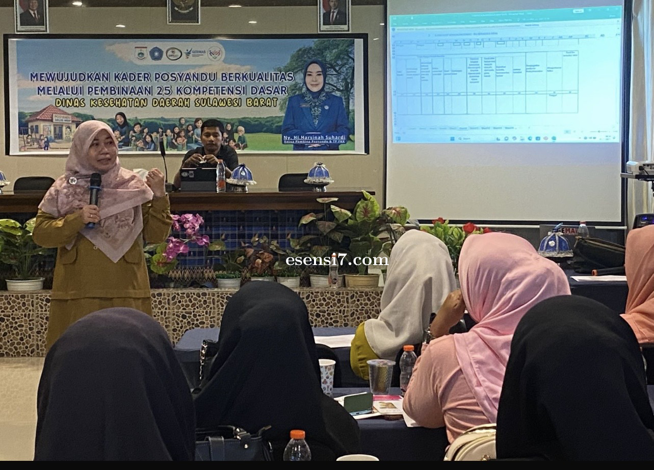 Dinas Kesehatan Sulbar Laksanakan Pembinaan Teknis 25 Kompetensi Dasar Kader Posyandu di Majene
