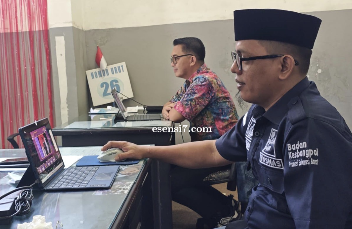 Kesbangpol Sulawesi Barat Ikuti Seminar Nasional P3N XXVI Tahun 2025 Lemhannas RI Secara Daring