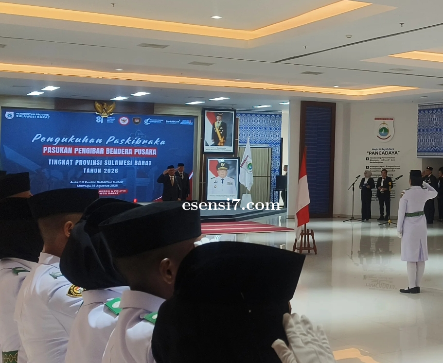 Jelang HUT RI ke-81, Gubernur Sulbar Kukuhkan 65 Paskibraka